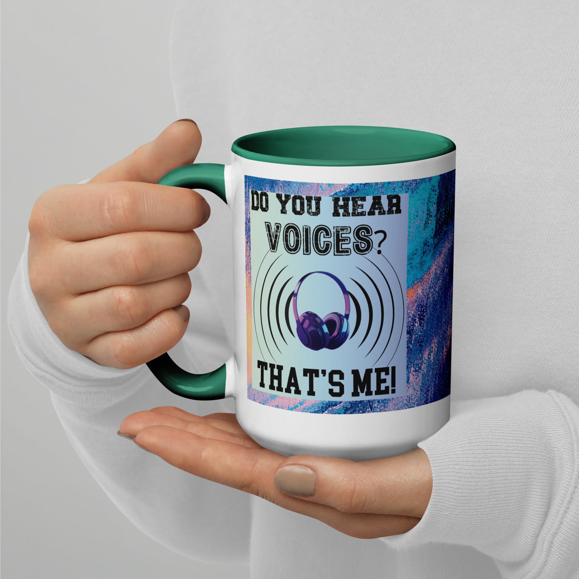 Voice Over Classic Ceramic Mug with Color Inside