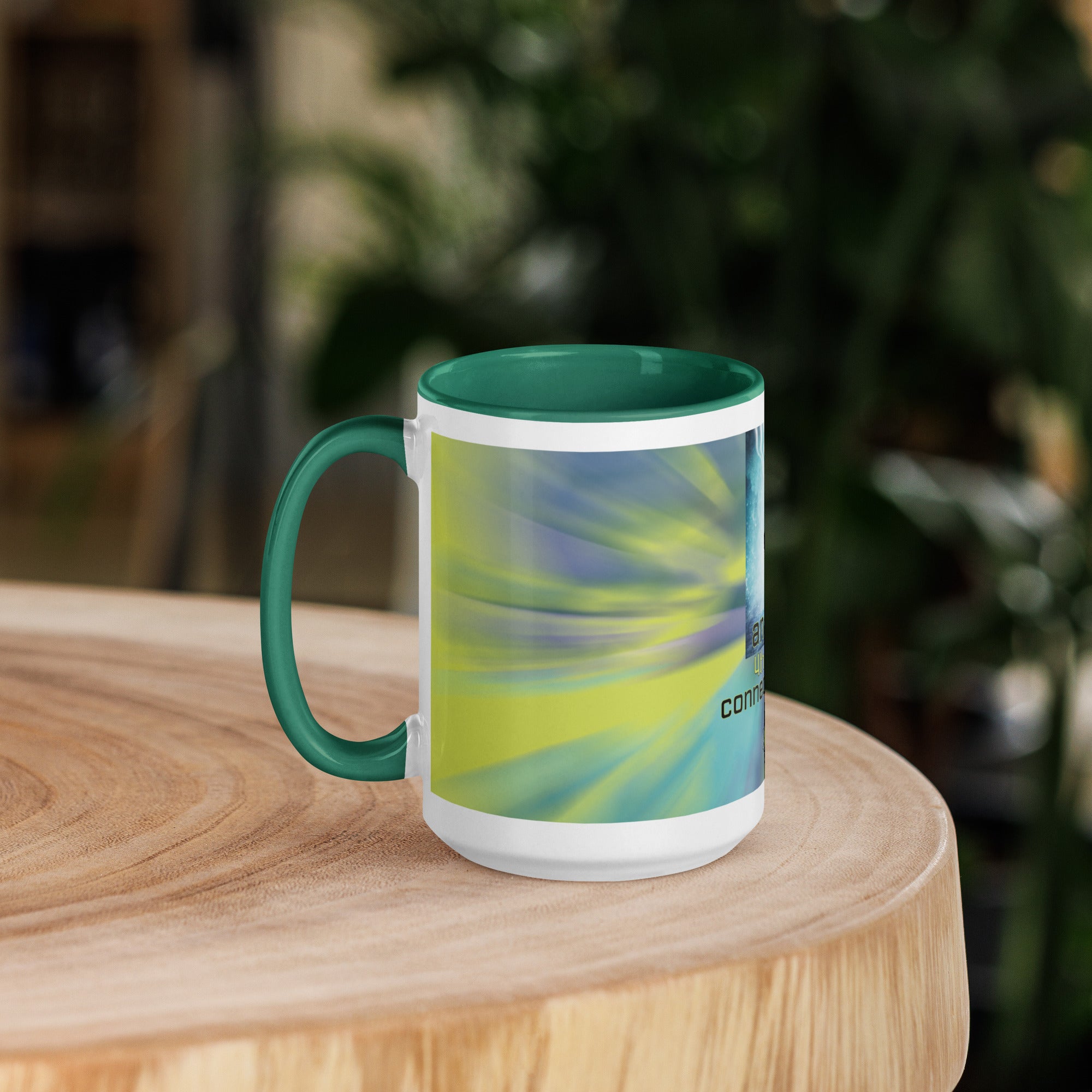 4th Heart Chakra Classic Ceramic Mug with Color Inside