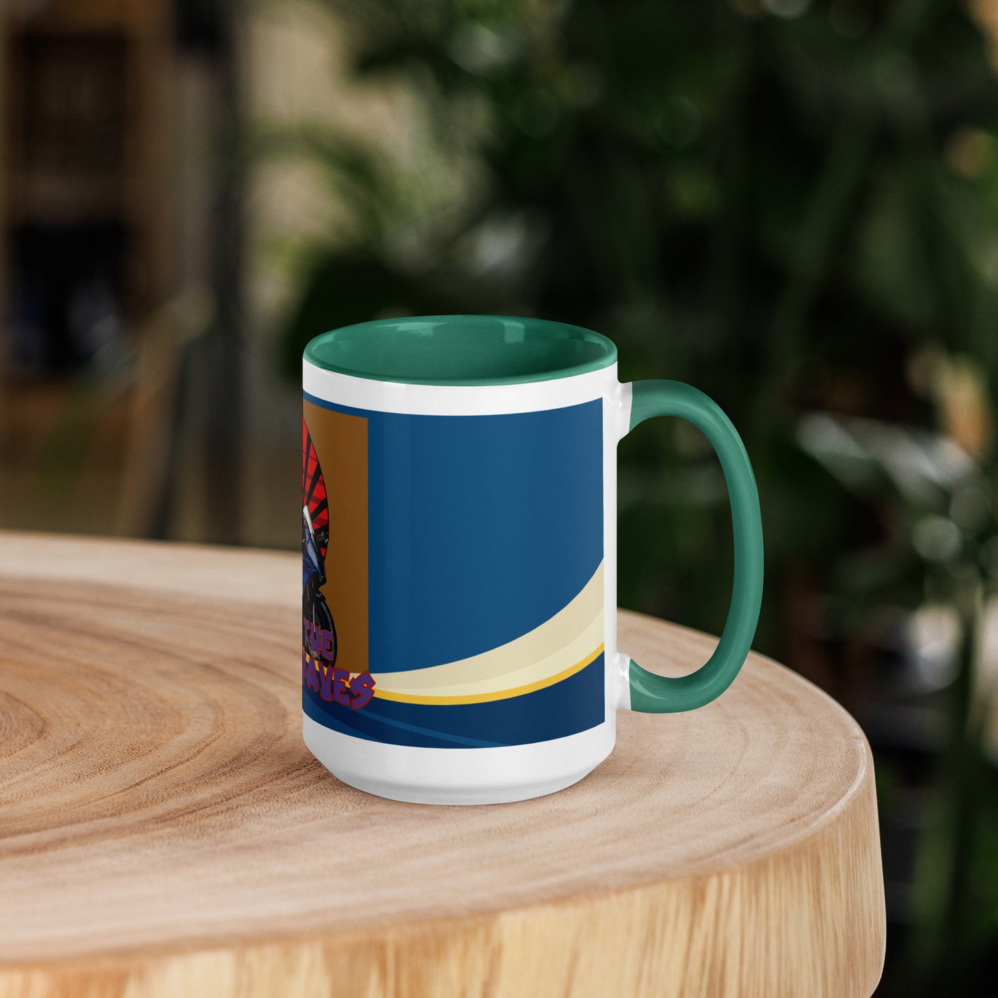 Ridin' The Soundwaves Classic Ceramic Mug with Color Inside