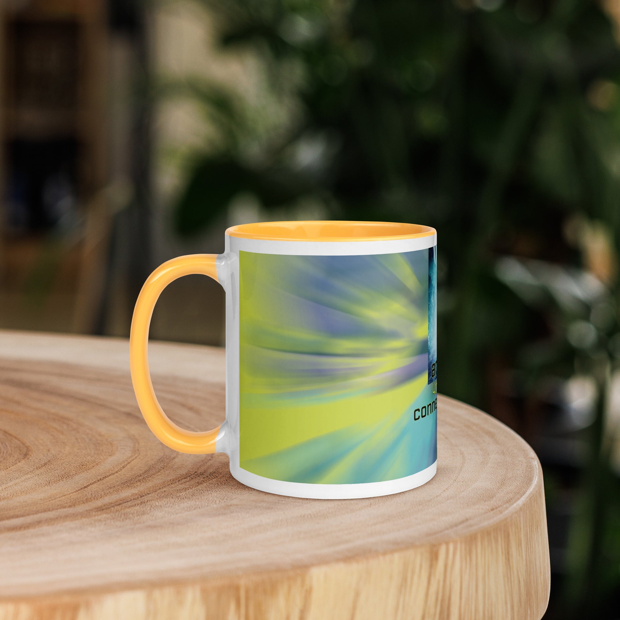 4th Heart Chakra Classic Ceramic Mug with Color Inside