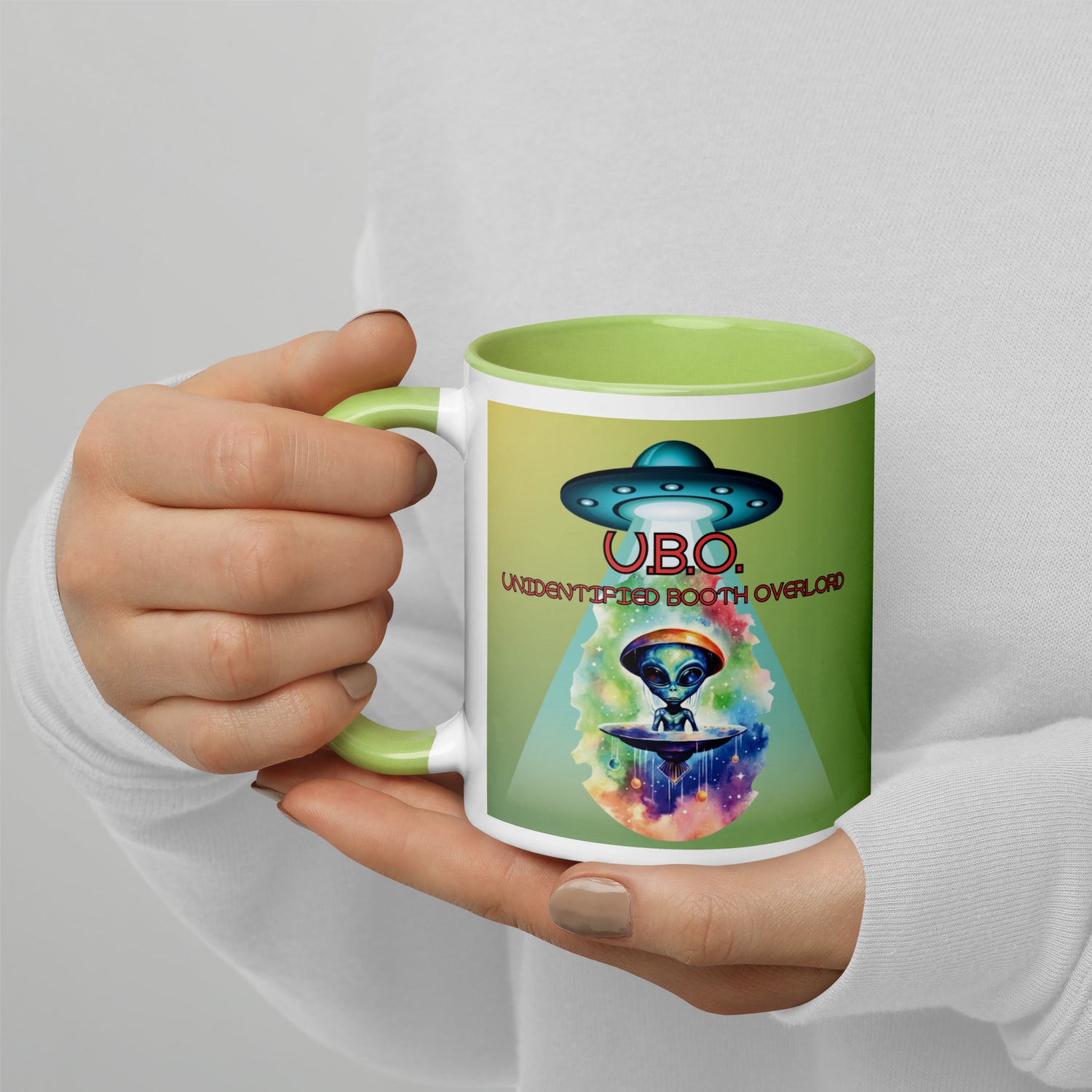 U.B.O. Unidentified Booth Overlord Mug with Color Inside