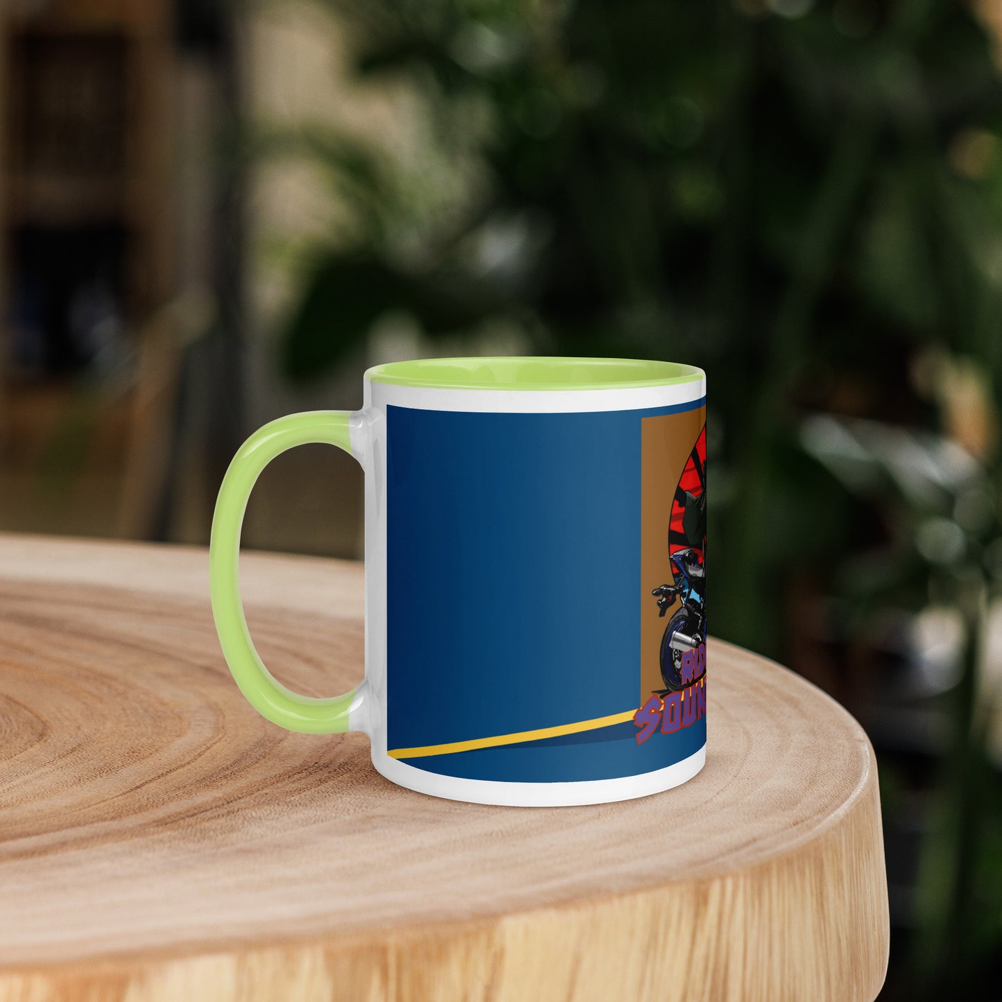 Ridin' The Soundwaves Classic Ceramic Mug with Color Inside