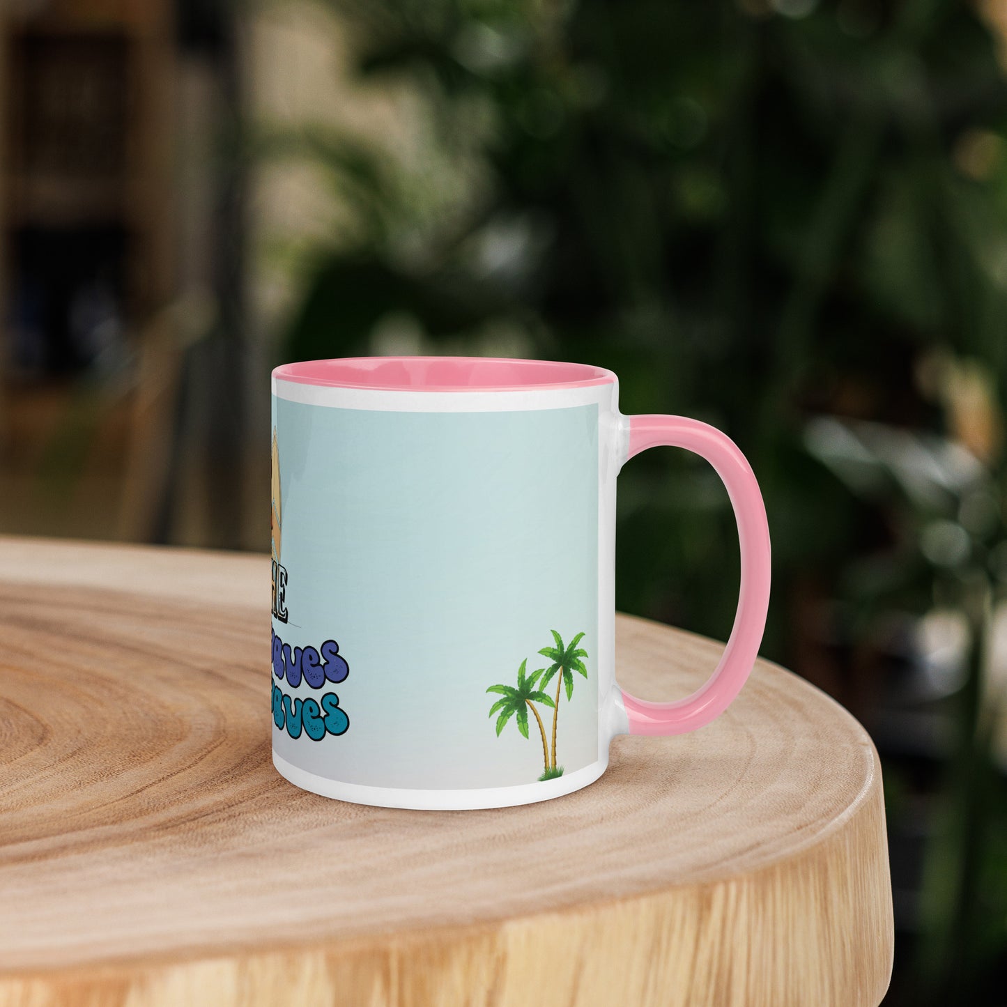 Surfin' the Soundwaves Classic Ceramic Mug with Color Inside