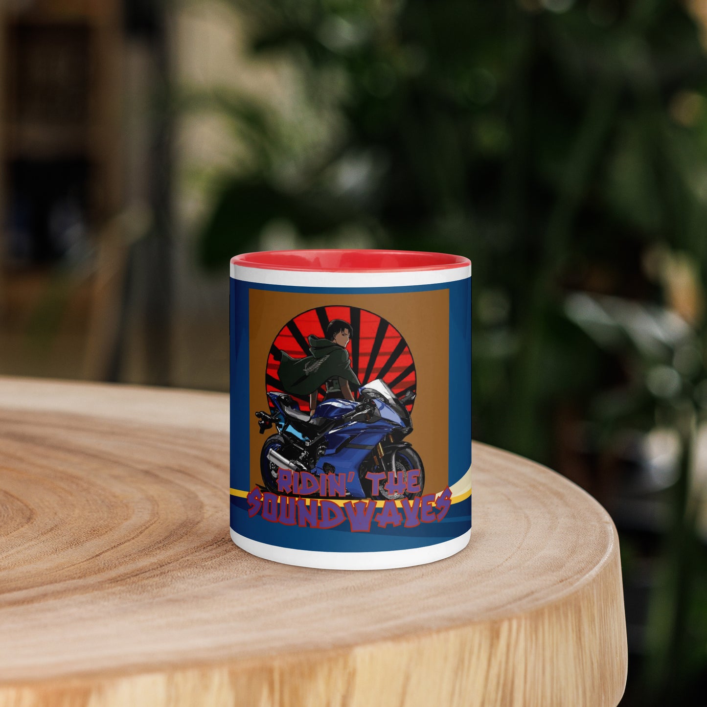 Ridin' The Soundwaves Classic Ceramic Mug with Color Inside