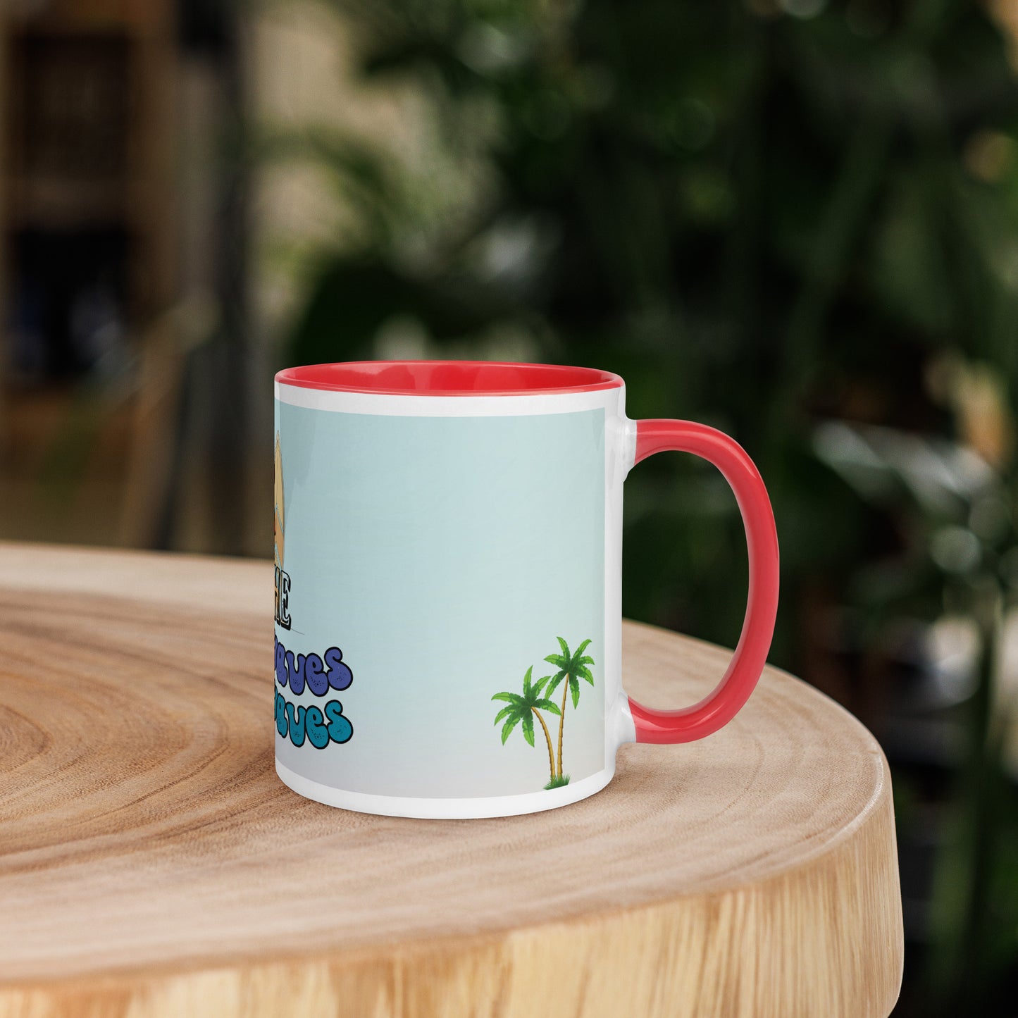 Surfin' the Soundwaves Classic Ceramic Mug with Color Inside