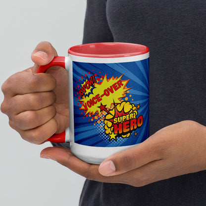 Voice Over Super Hero Classic Ceramic Mug with Color Inside