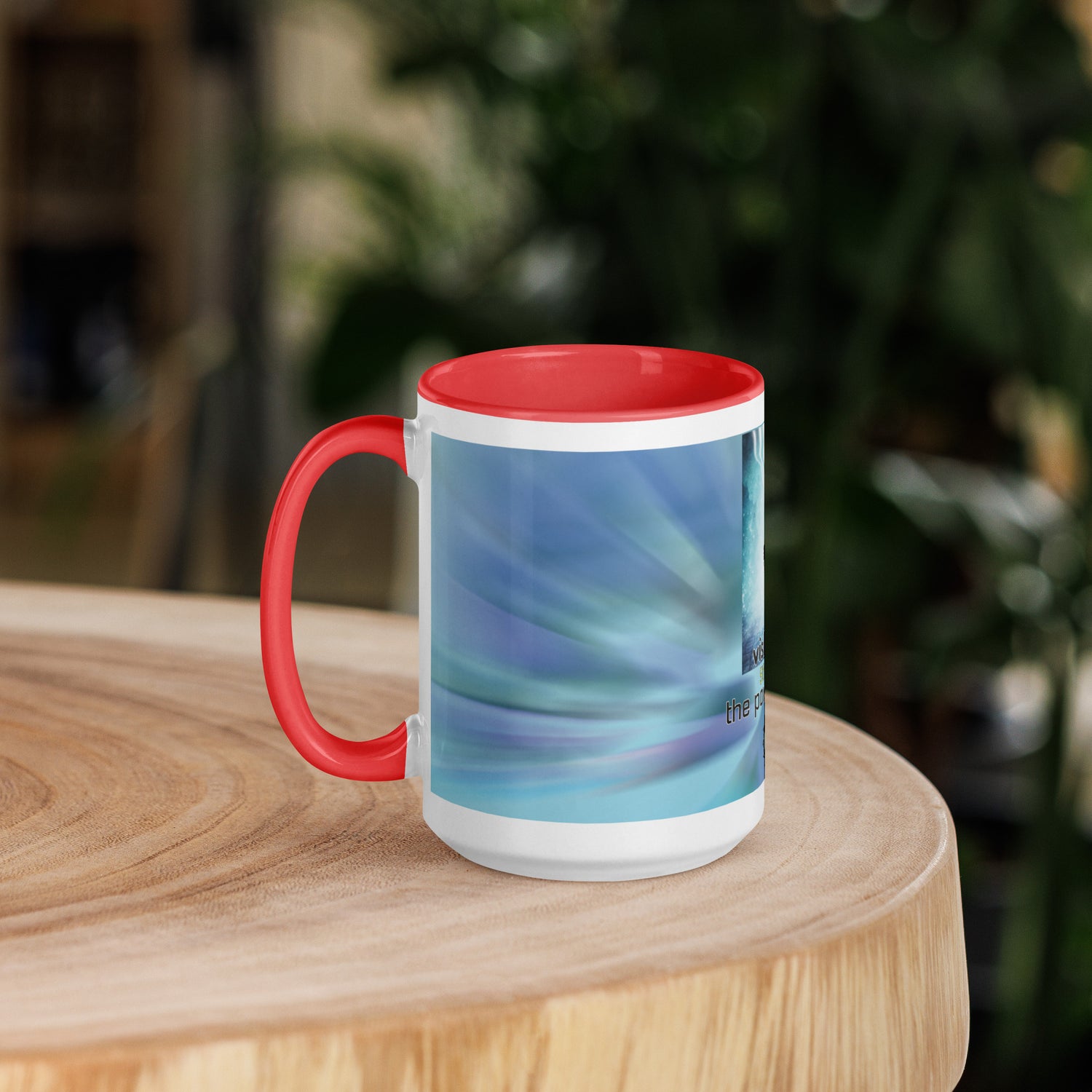 5th Throat &quot;Voice&quot; Chakra Classic Ceramic Mug with Color Inside