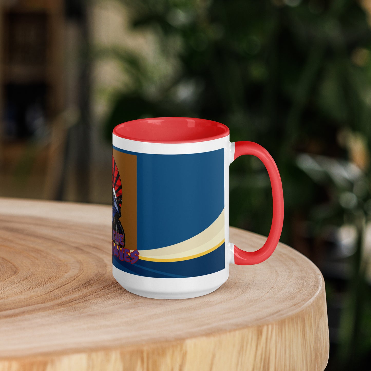 Ridin' The Soundwaves Classic Ceramic Mug with Color Inside