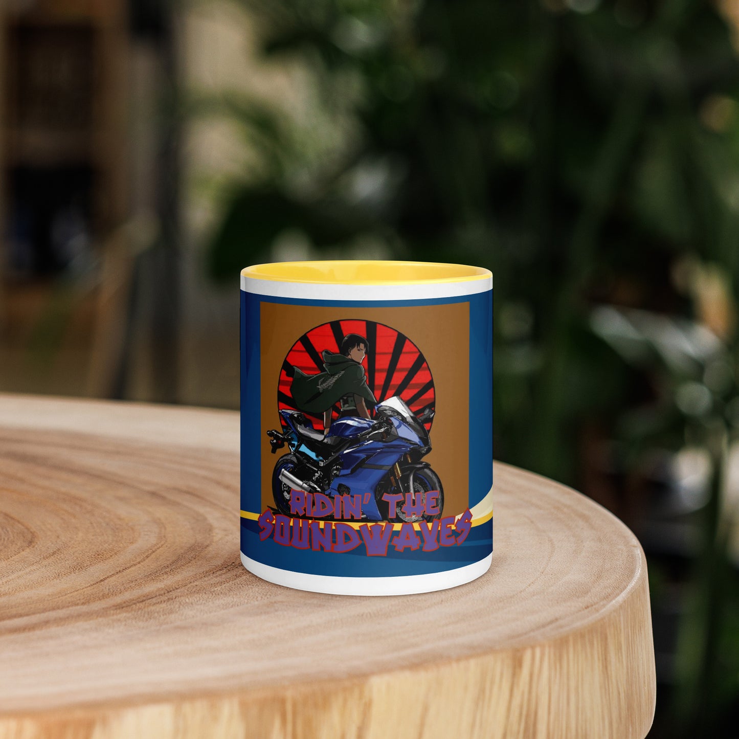 Ridin' The Soundwaves Classic Ceramic Mug with Color Inside