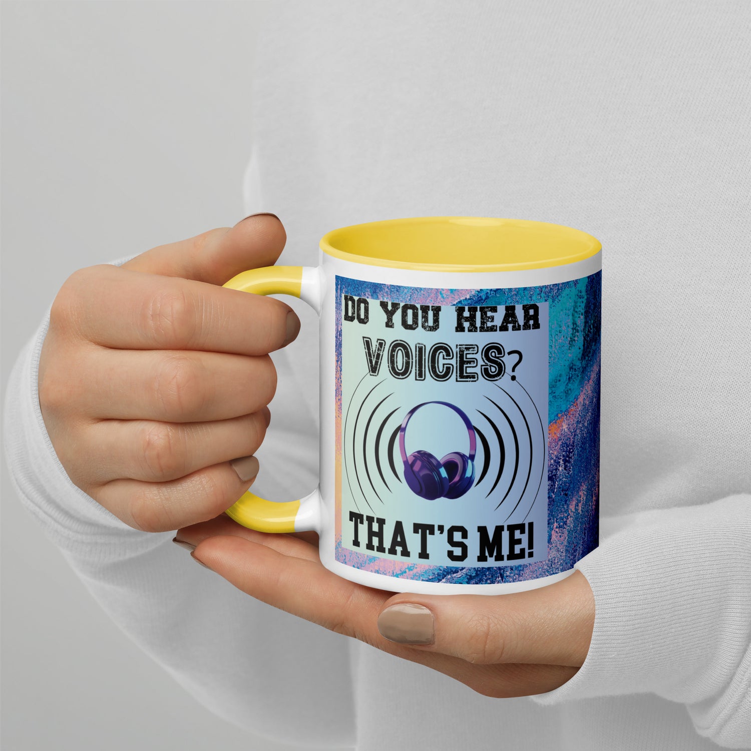 Voice Over Classic Ceramic Mug with Color Inside