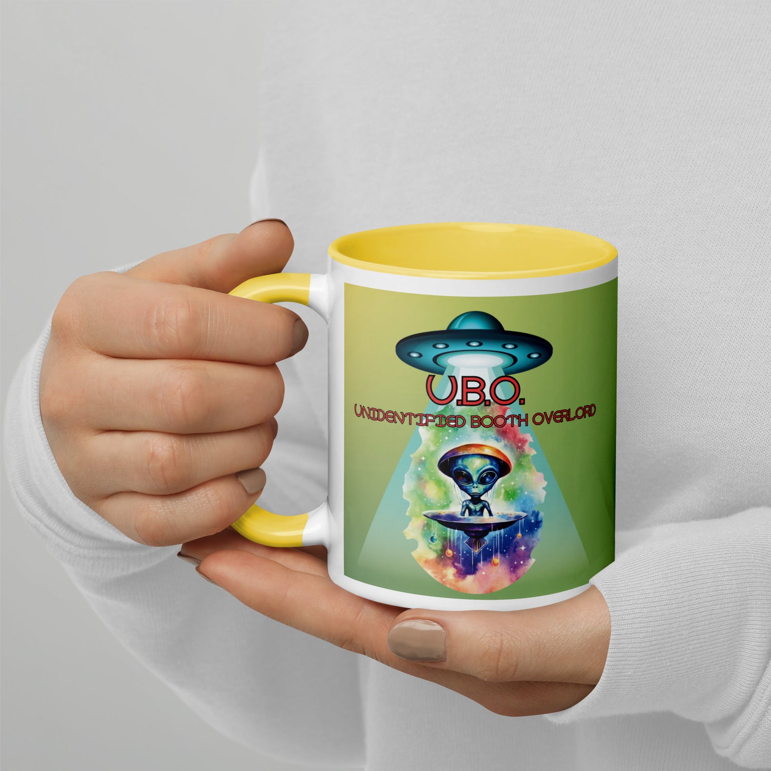 U.B.O. Unidentified Booth Overlord Mug with Color Inside