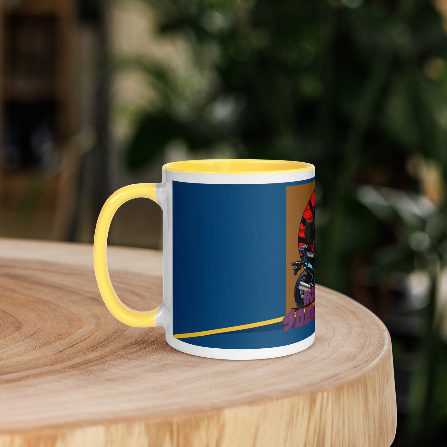 Ridin' The Soundwaves Classic Ceramic Mug with Color Inside