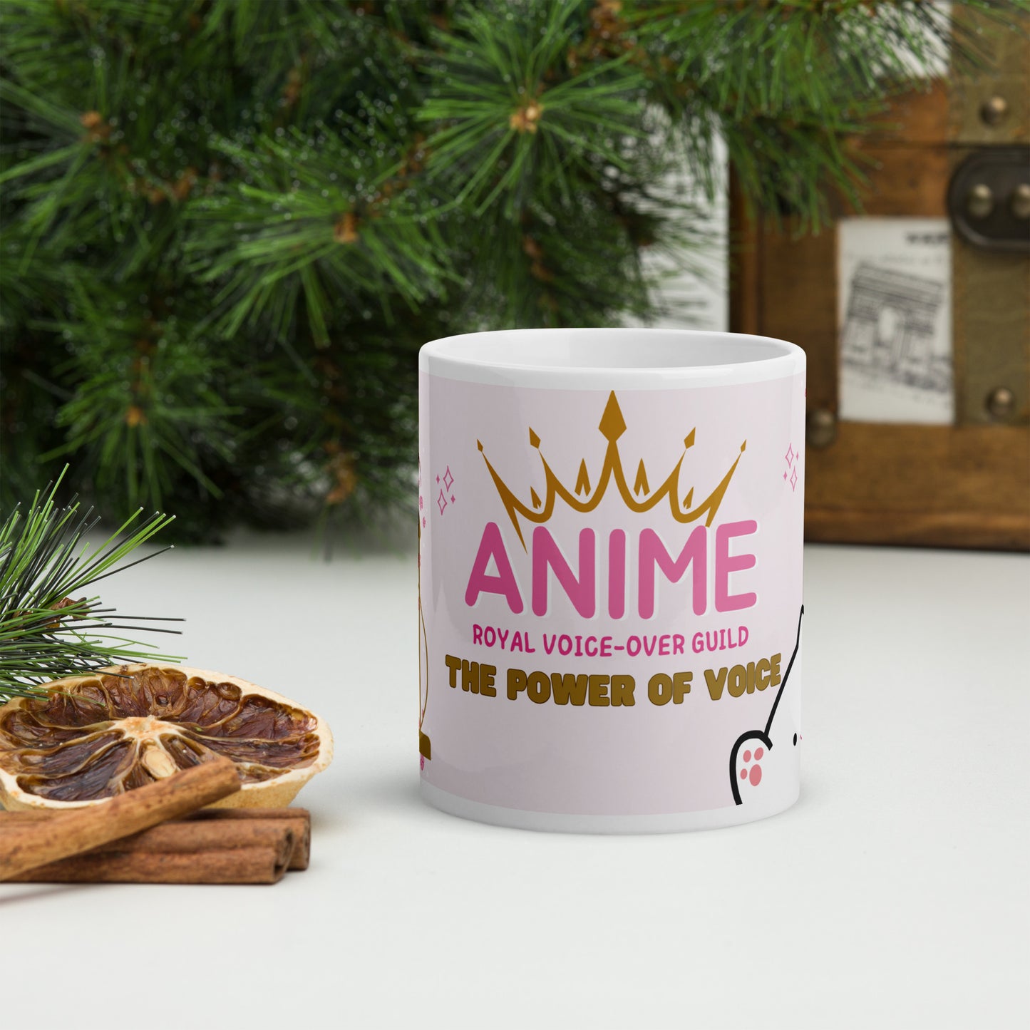 Anime Voice Actor: Classic White Glossy Ceramic Mug