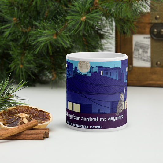 Anime India Style City Rooftop: Classic White Glossy Ceramic Mug