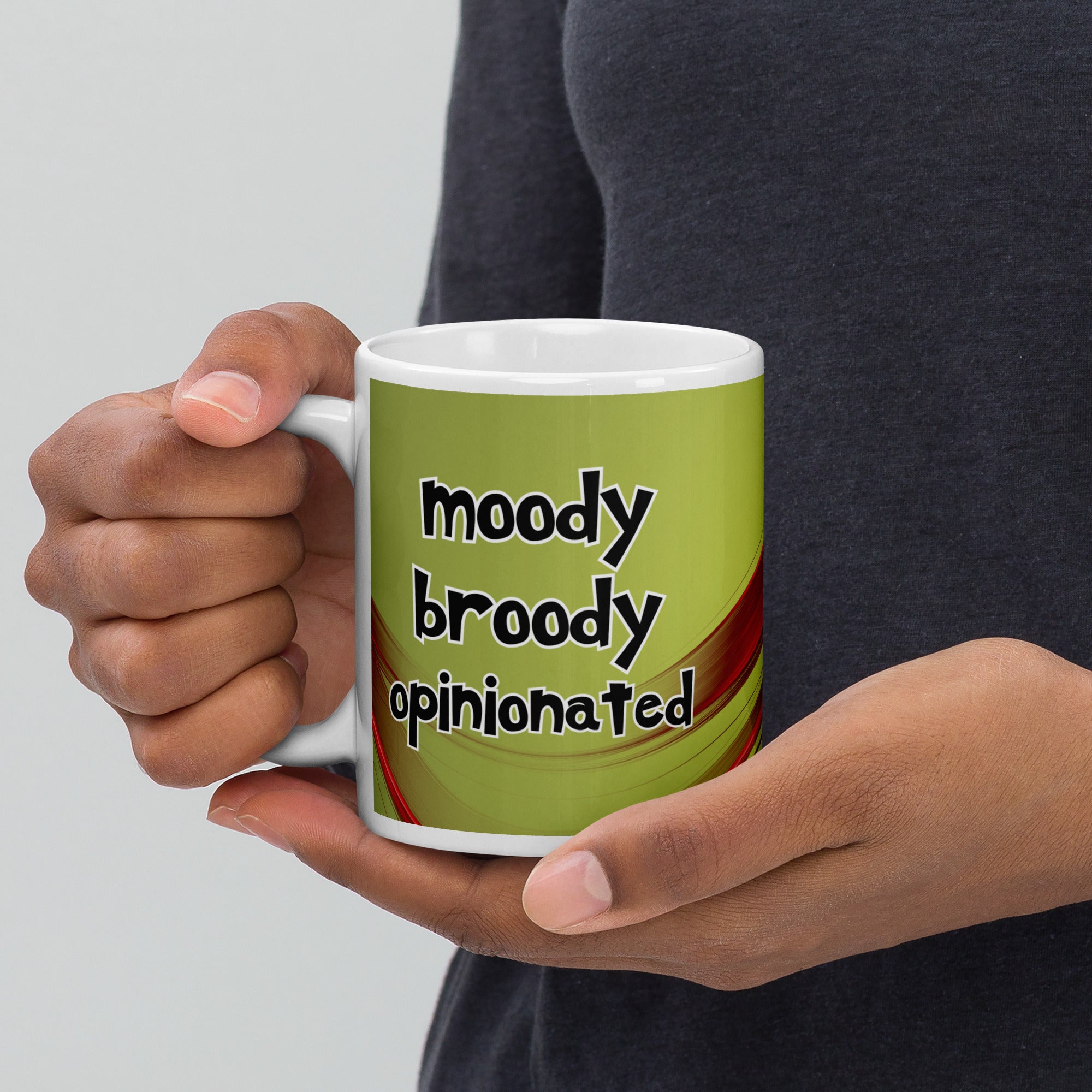 Anime Moody Broody White Glossy Mug