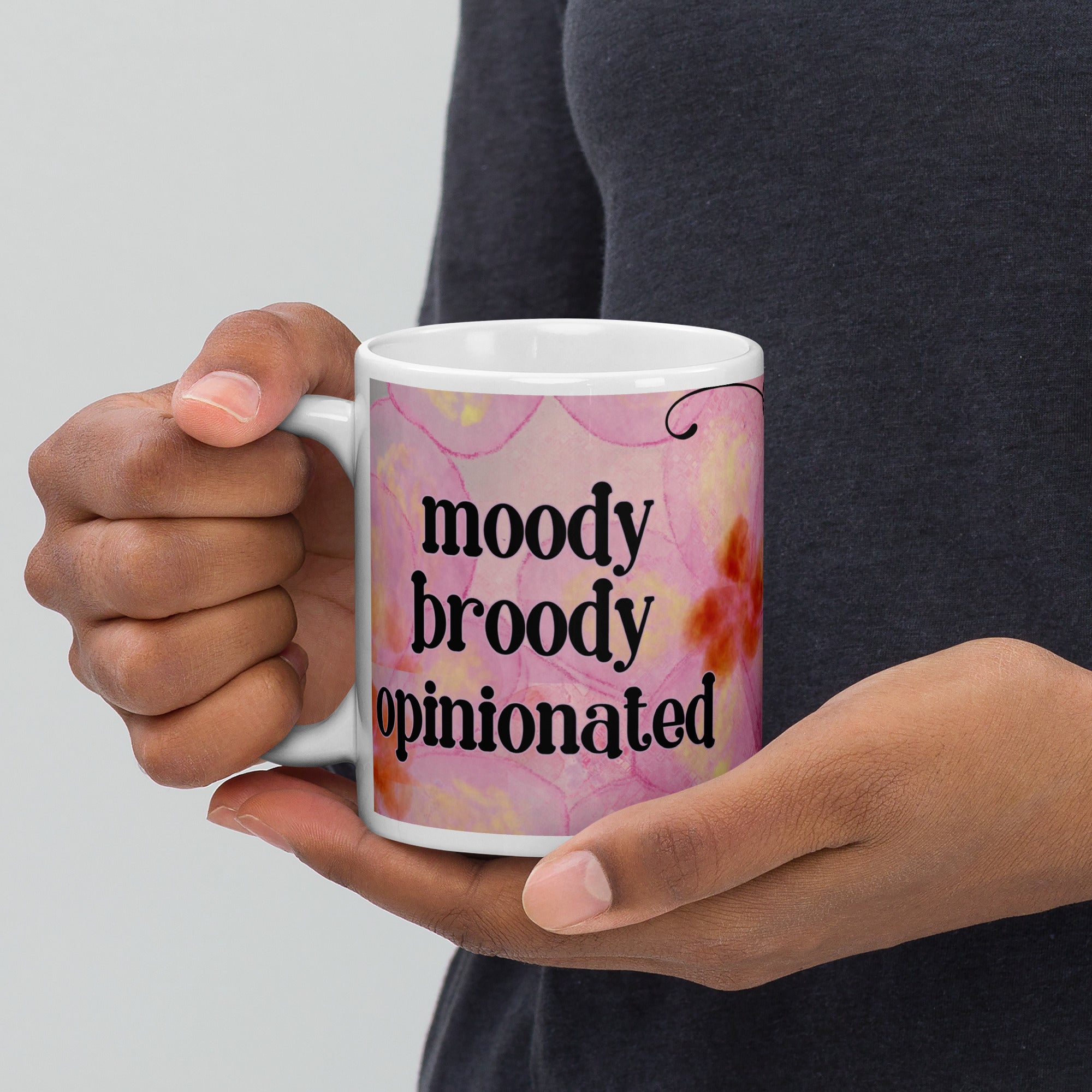 Moody Broody Anime White Glossy Mug