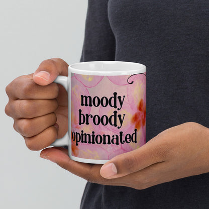 Moody Broody Anime White Glossy Mug