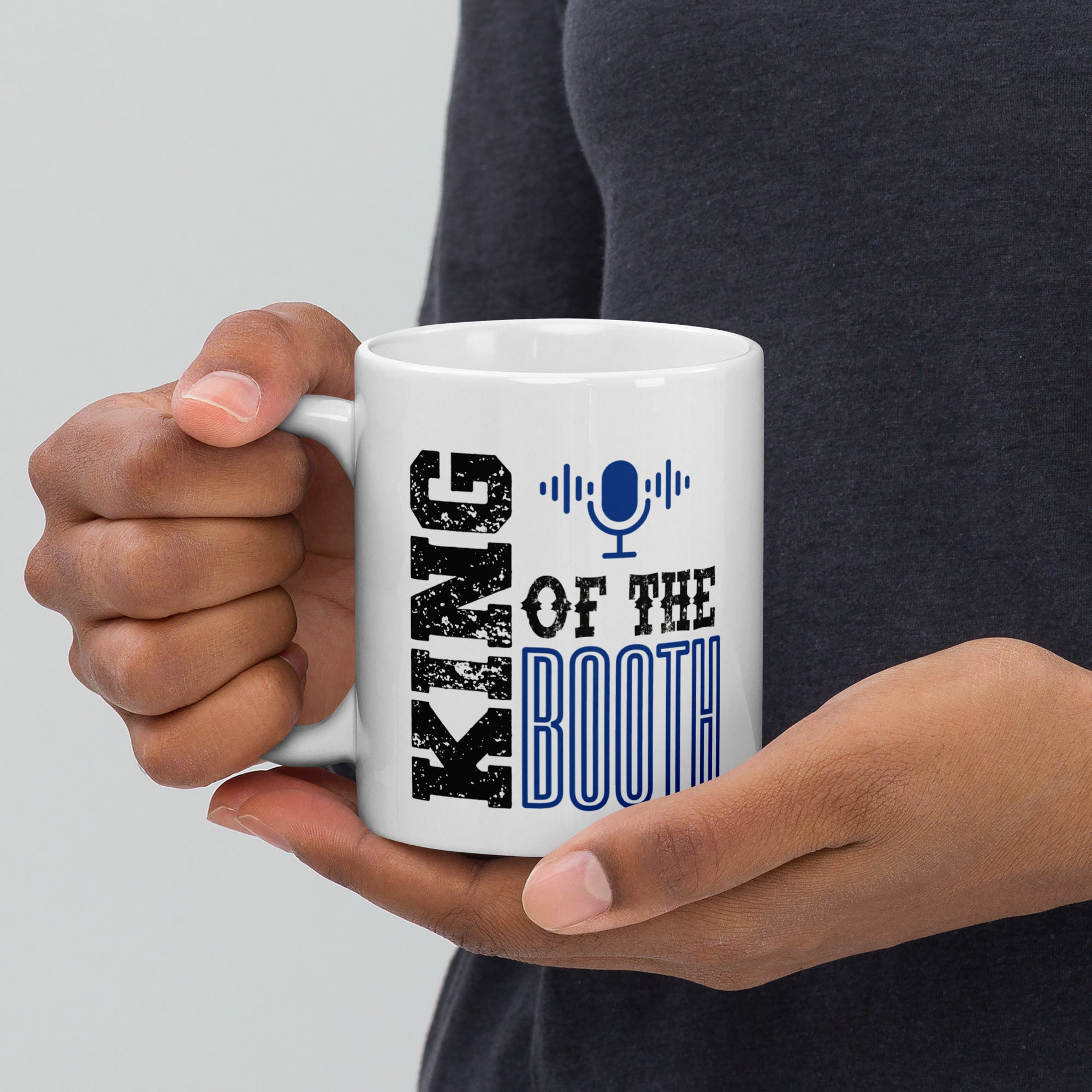 King of the Booth White Glossy Mug