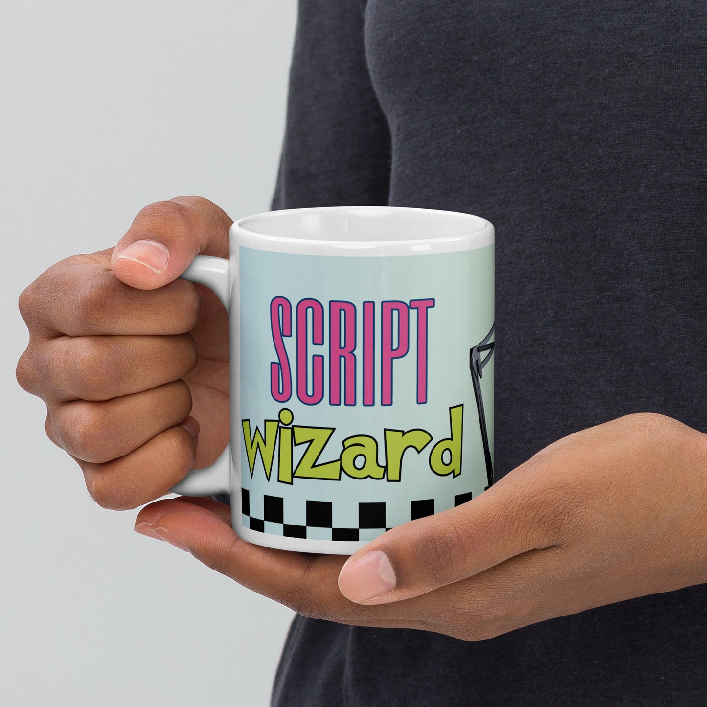 Script Wizard: Classic Ceramic White Glossy Mug