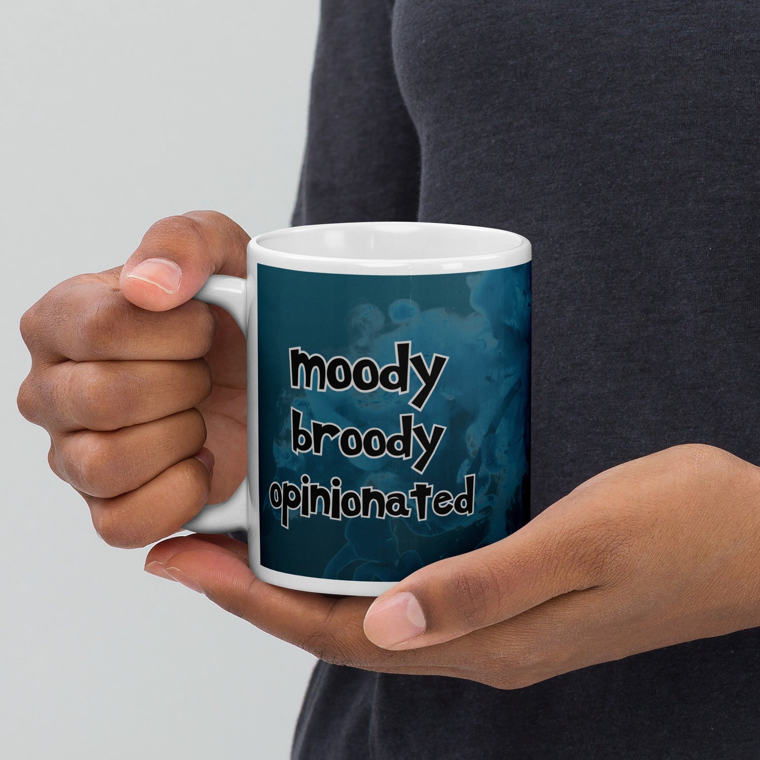 Moody Broody Anime White Glossy Mug