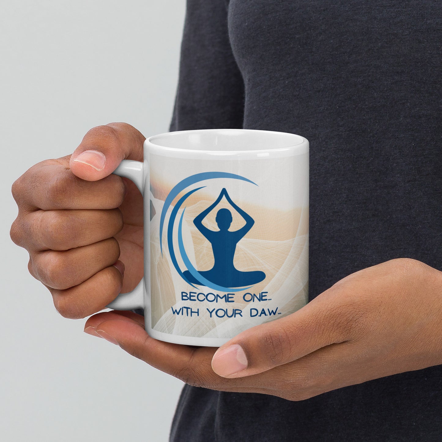 Yoga Zen "Become One" D.A.W. Classic White Ceramic Mug