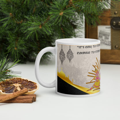 India Bollywood Dancing: Classic White Glossy Ceramic Mug