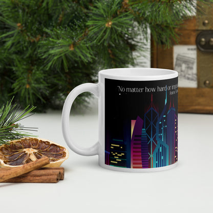 City Lights: Classic White Glossy Ceramic Mug