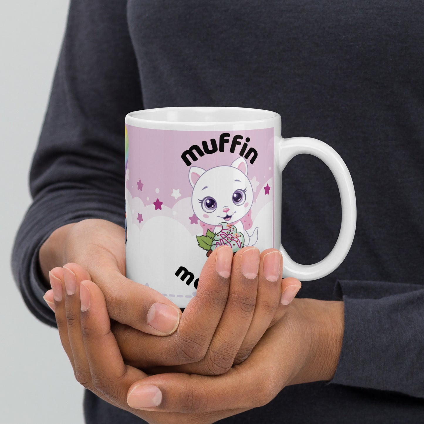 Muffin Morning White Glossy Mug