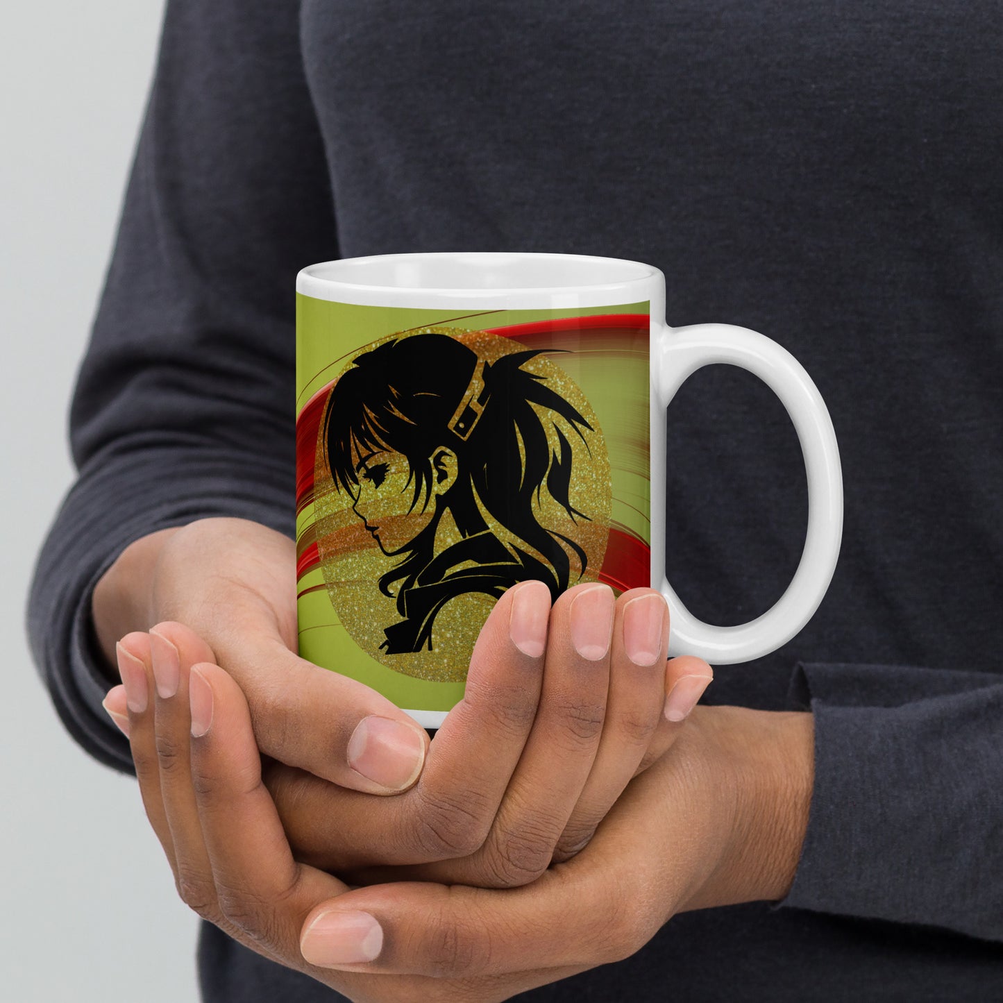 Anime Moody Broody White Glossy Mug