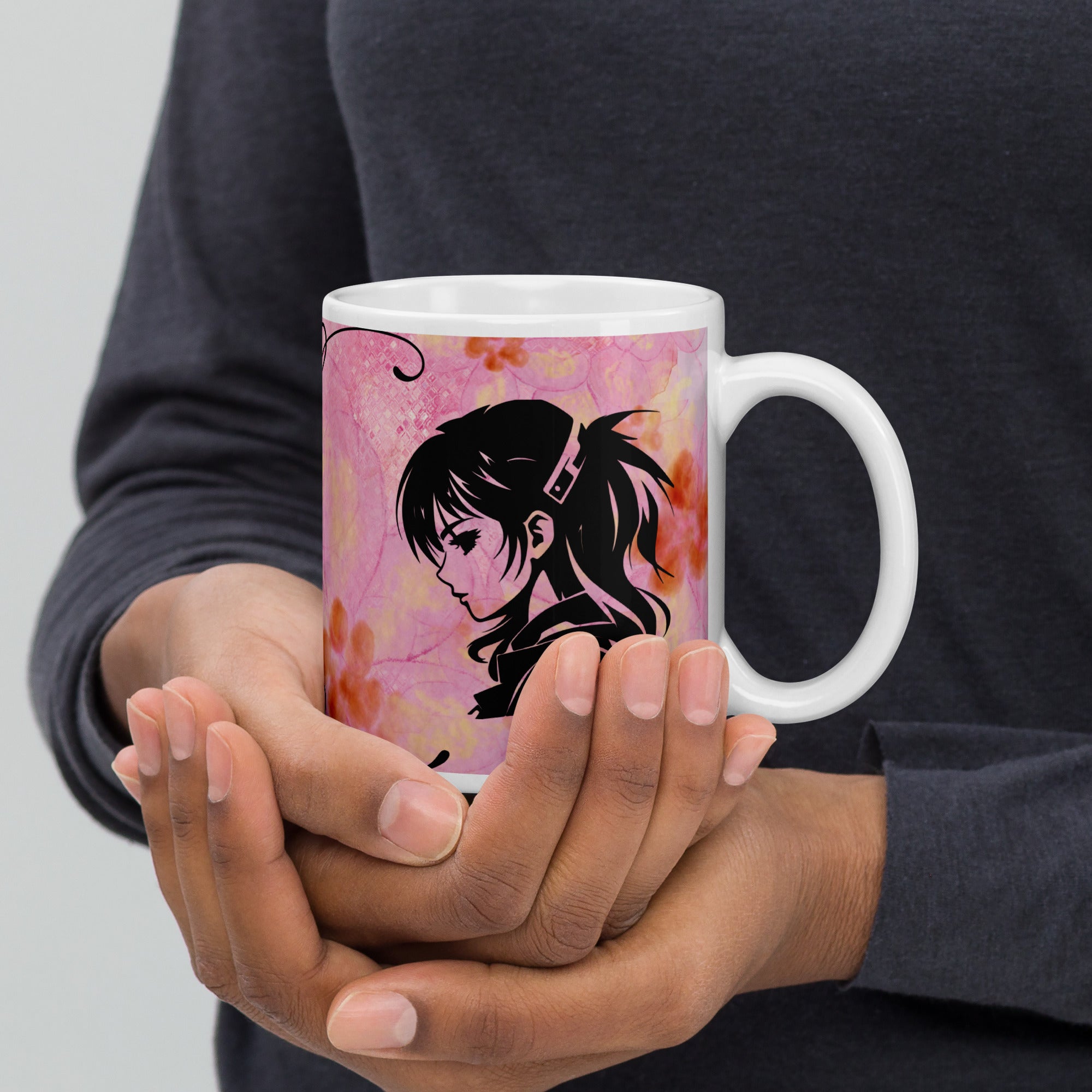 Moody Broody Anime White Glossy Mug