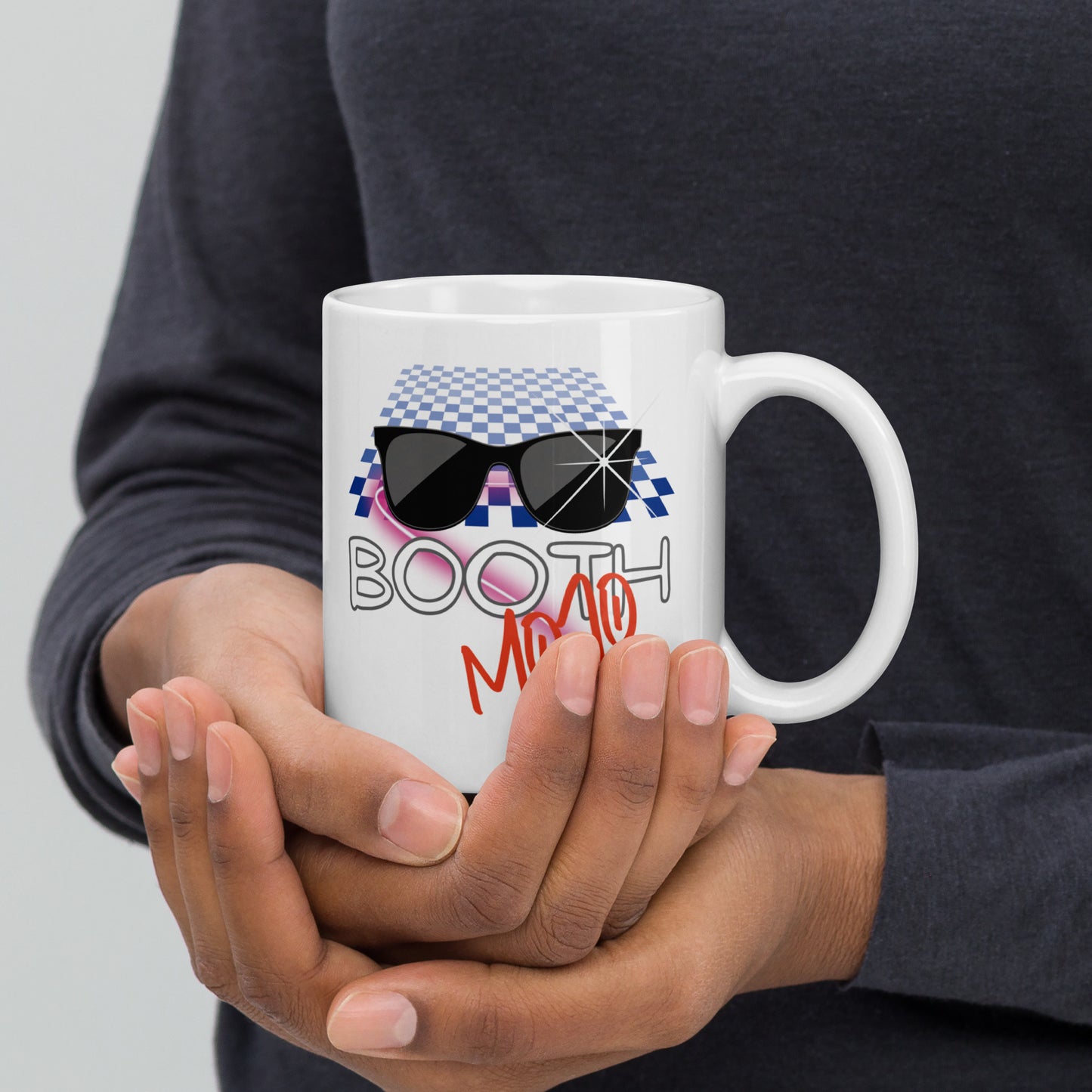 Booth Mojo White Glossy Mug