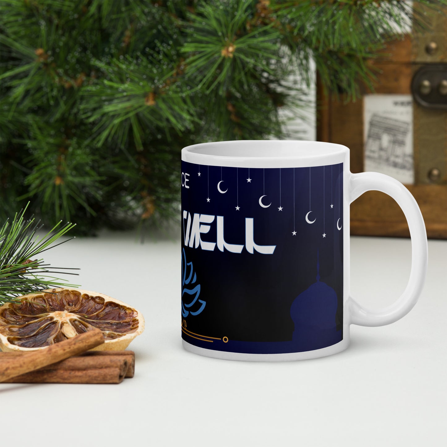 India Style "All Is Well": Classic White Glossy Mug