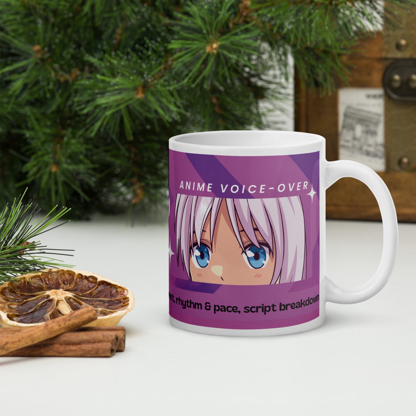 Anime Script Guild: Voice Actor: Classic White Glossy Ceramic Mug