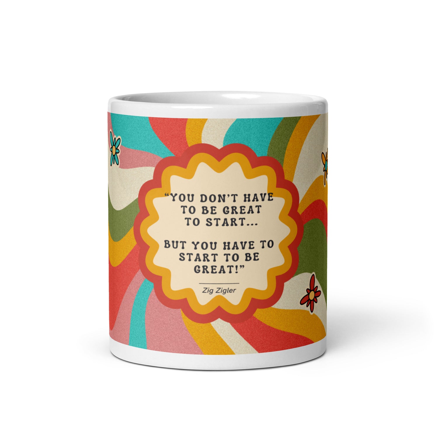 Voice Over Affirmation GROOVY White Glossy Mug