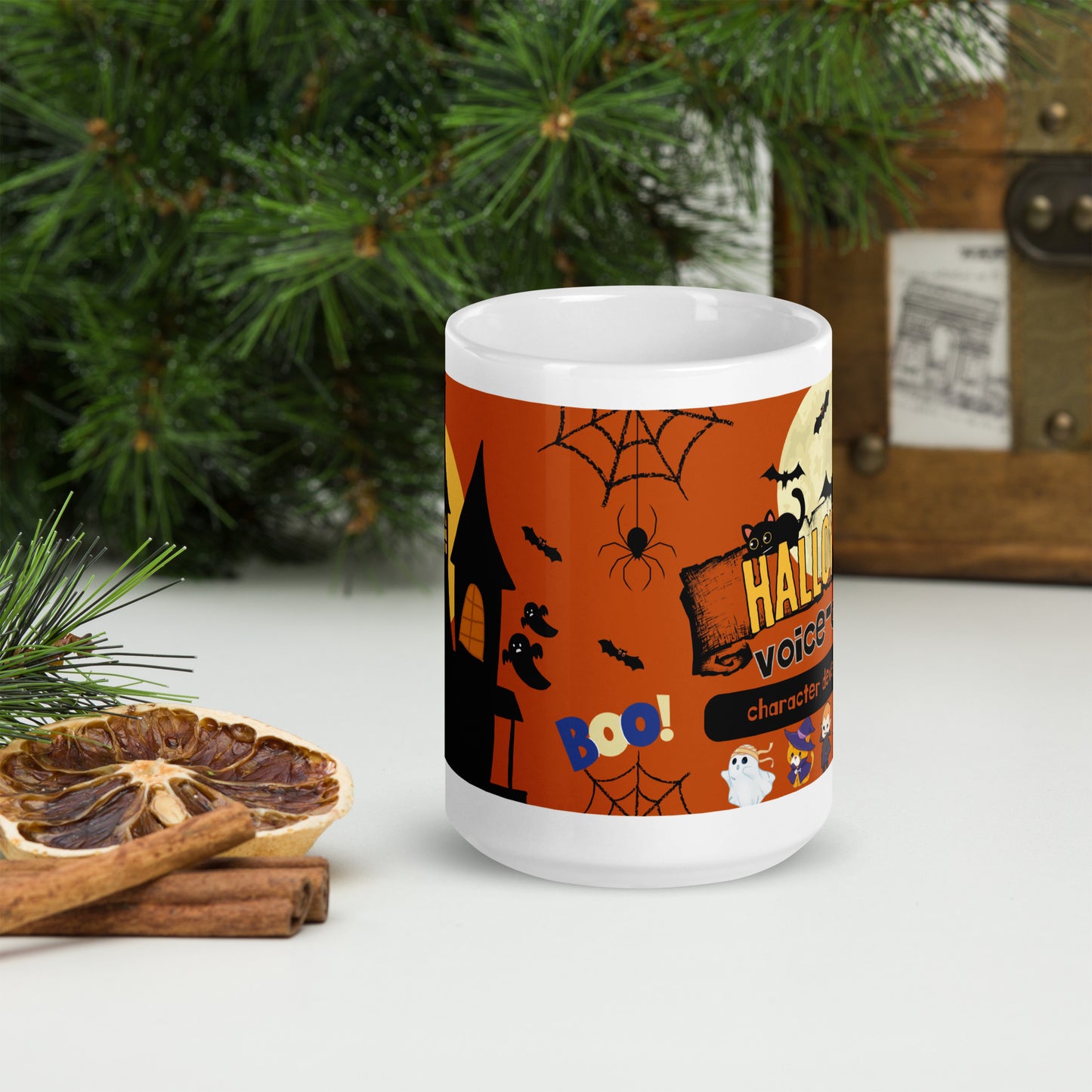 Halloween Voice Over Actor: Classic White Glossy Ceramic Mug