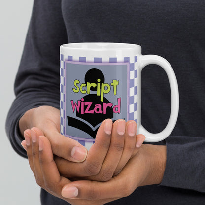 Script Wizard White Glossy Mug