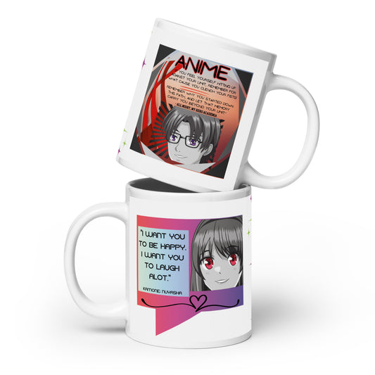 Anime Quotes Voice Over:  Classic White Glossy Mug