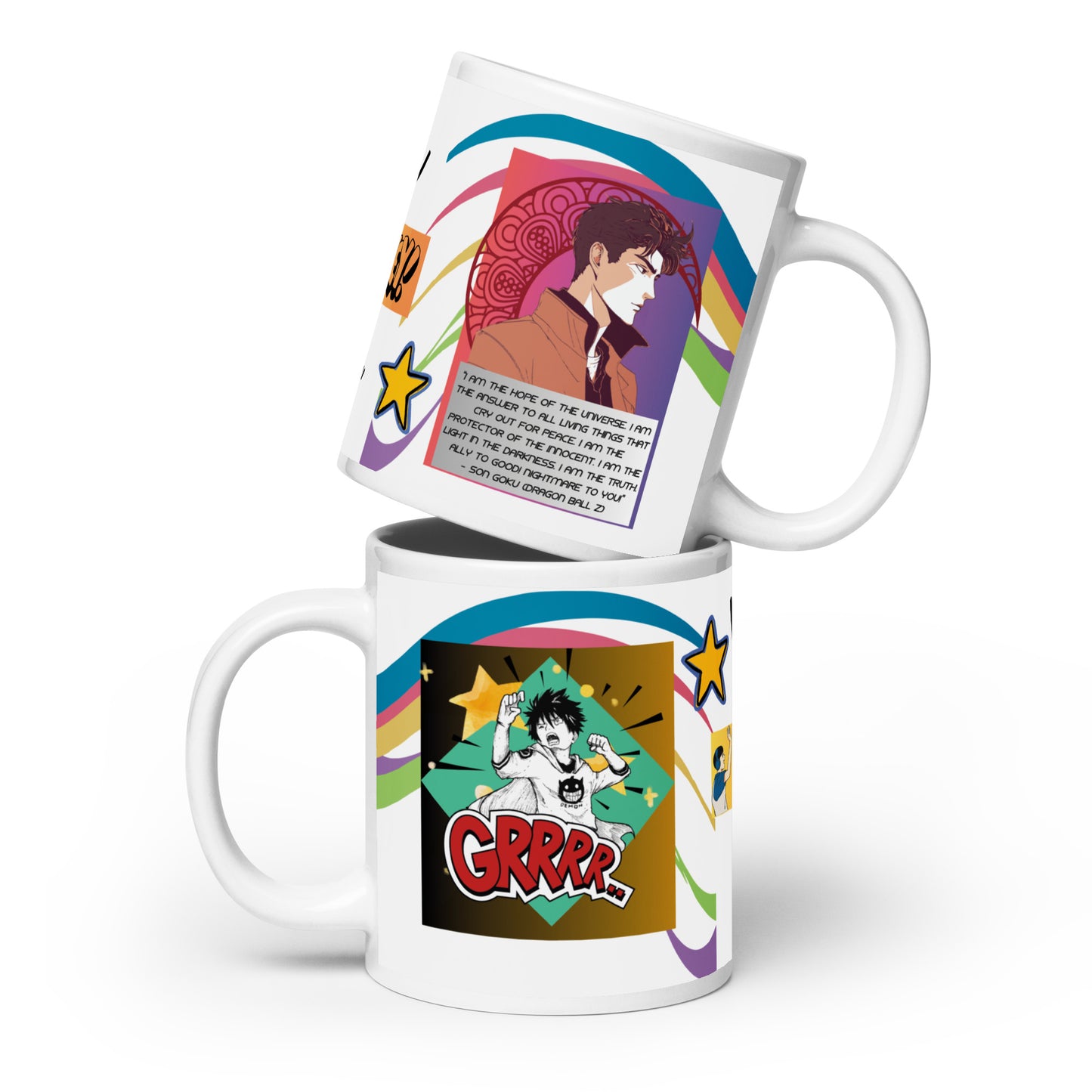 Anime Voice Over "Quotes": Classic Ceramic White Glossy Mug