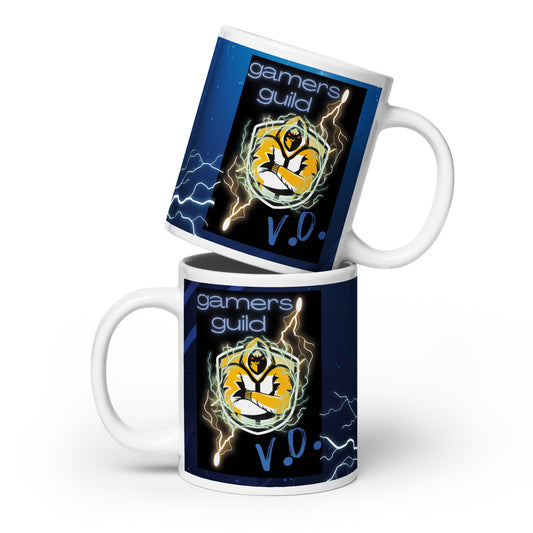 Gaming Guild Voice Over "Lightening Strike": Classic Ceramic White Glossy Mug