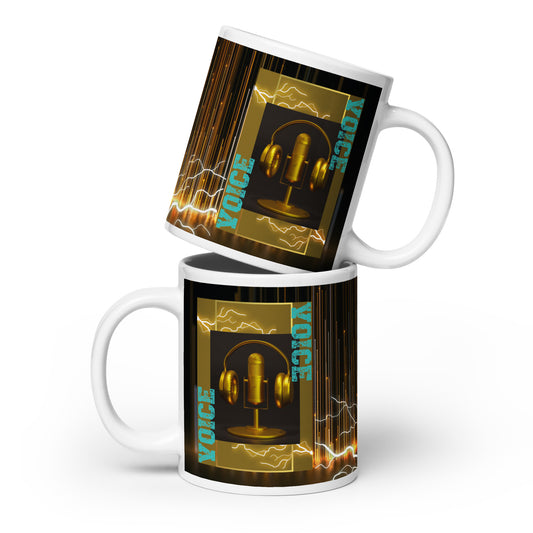 Voice Over Actor "Gold": Classic Ceramic White Glossy Mug