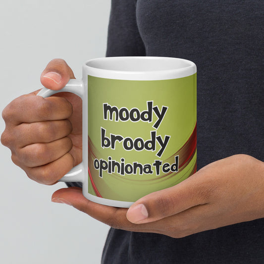 Anime Moody Broody White Glossy Mug