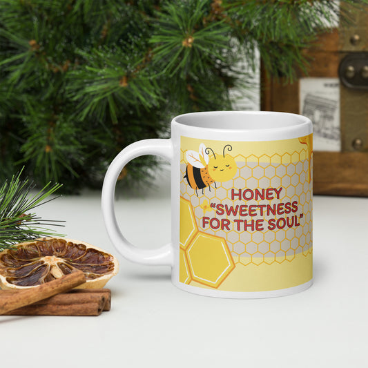 Beekeeper Honey: Classic White Glossy Ceramic Mug