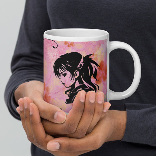 Moody Broody Anime White Glossy Mug