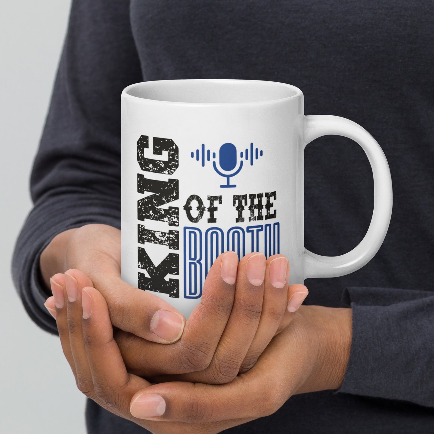 King of the Booth White Glossy Mug