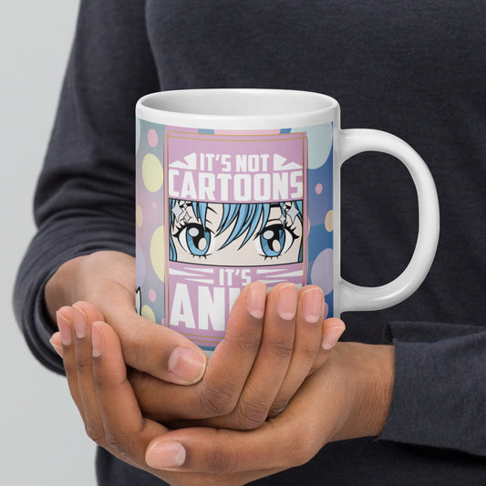 Anime Kawaii Cute White Glossy Mug