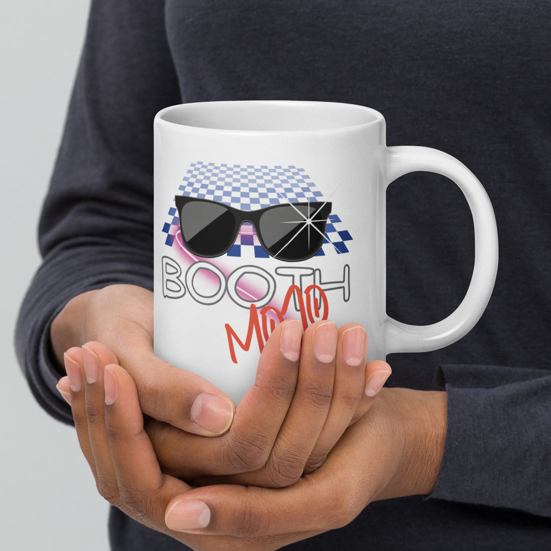 Booth Mojo White Glossy Mug