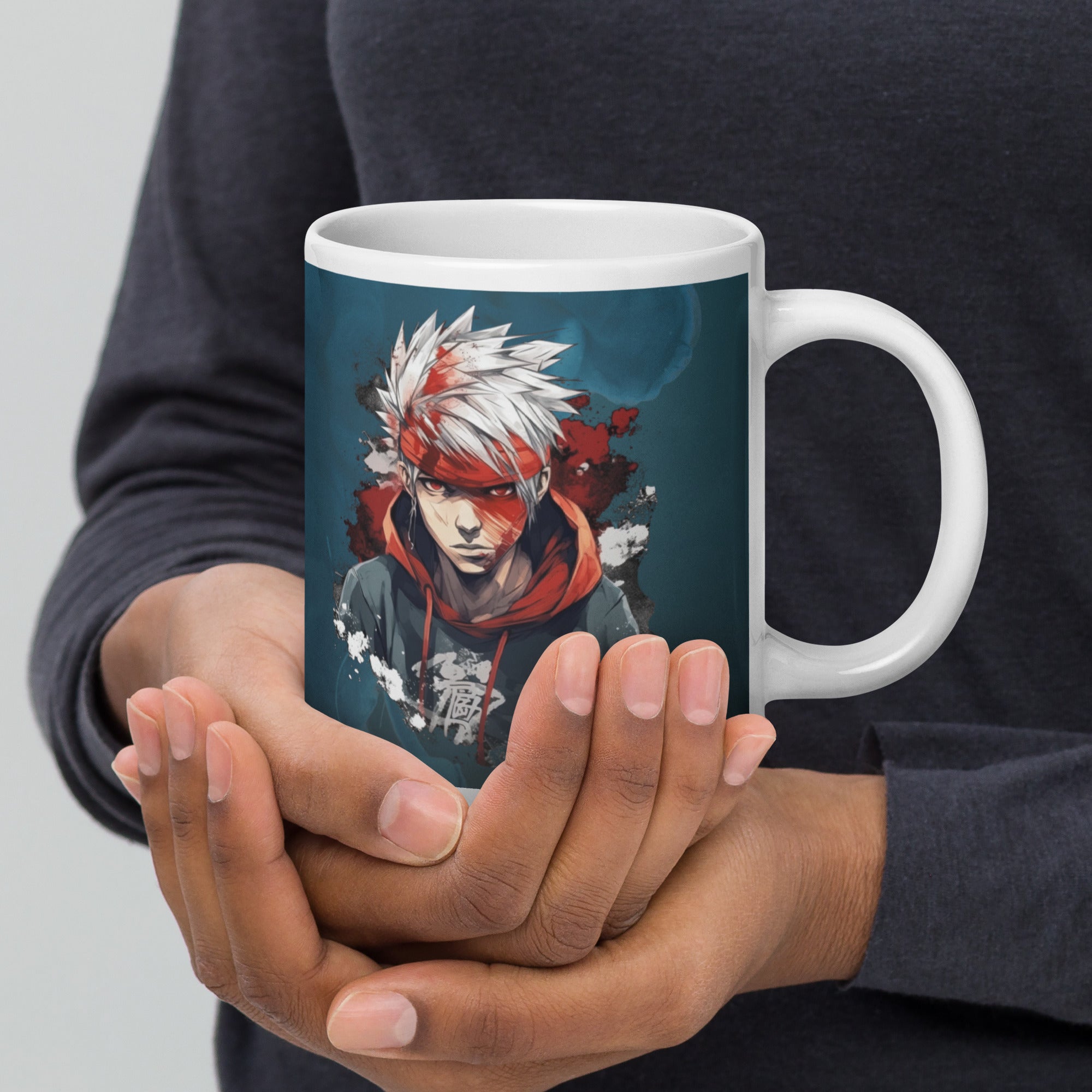 Moody Broody Anime White Glossy Mug